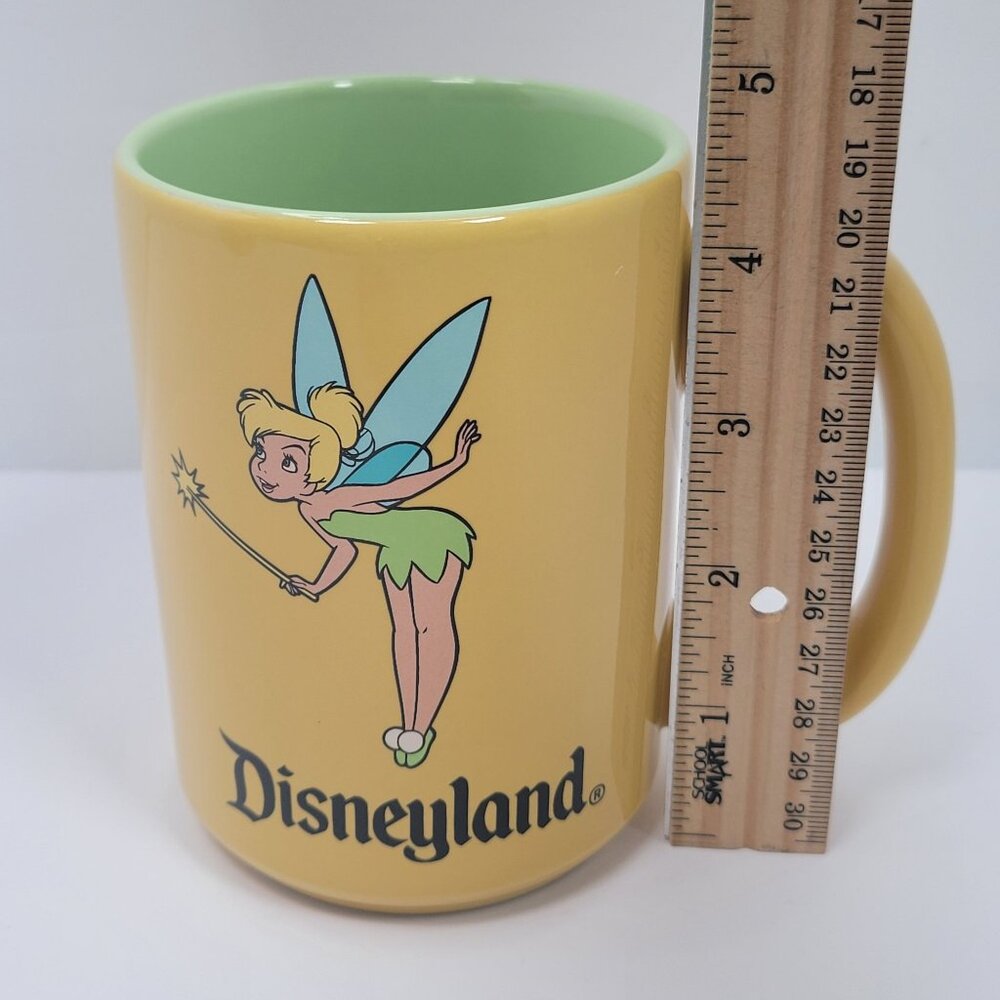VTG Disneyland Tinkerbell Yellow Green Ceramic Coffee Mug - Picture 8 of 8